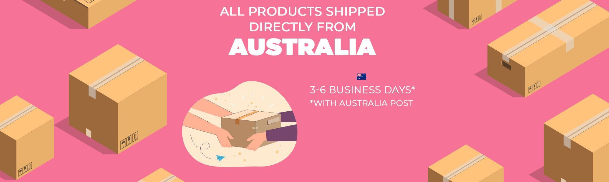 All Products are shipped from Australia