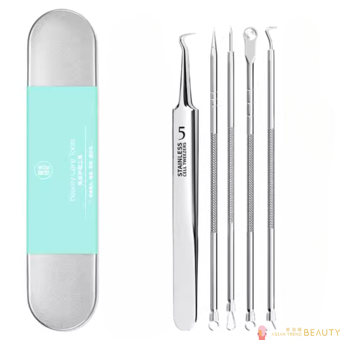 Beauty Care Acne Comedone Extractor Blackhead Remover Tool Kit 5pcs