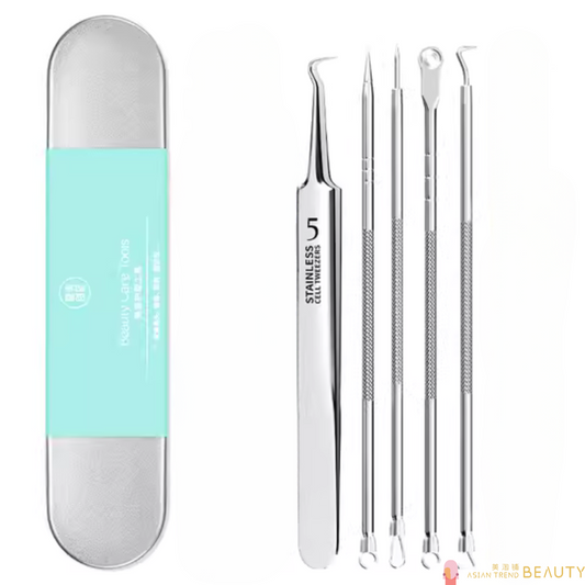 Beauty Care Acne Comedone Extractor Blackhead Remover Tool Kit 5pcs