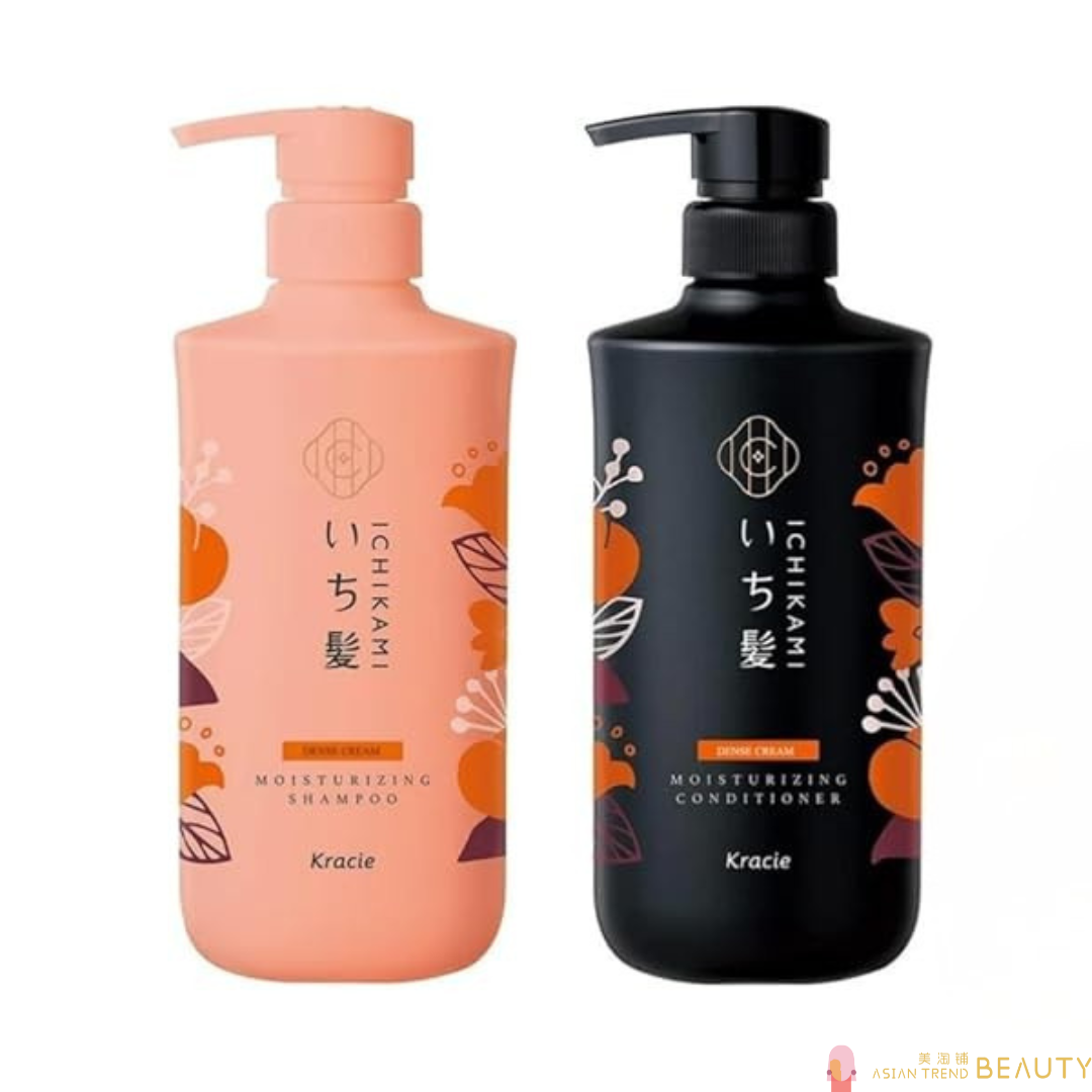 Kracie Ichikami Rich Double Moisturizing Shampoo and Conditioner Pair Set 480ml+480ml