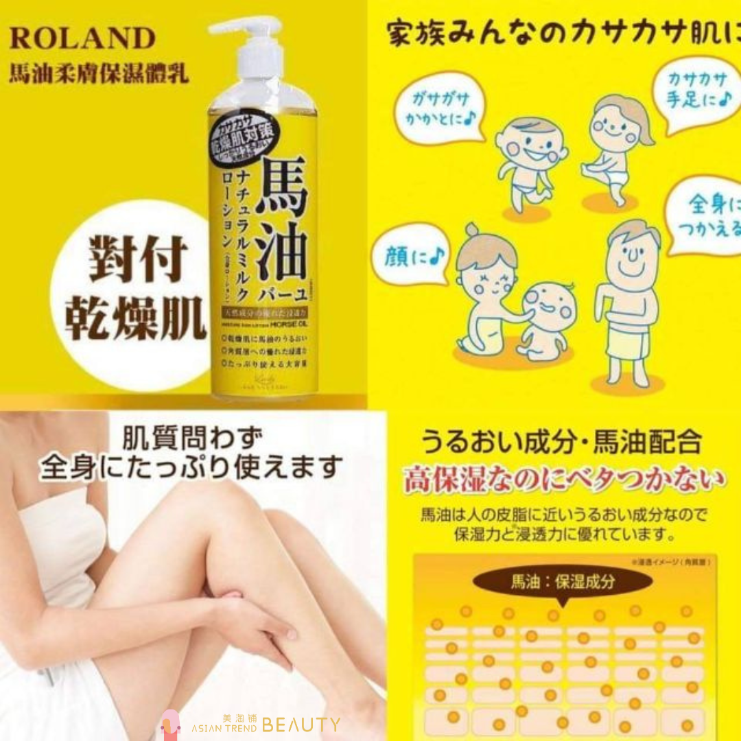 Loshi Moist Aid Horse Oil Natural High Moisturizing Milk Lotion 485ml