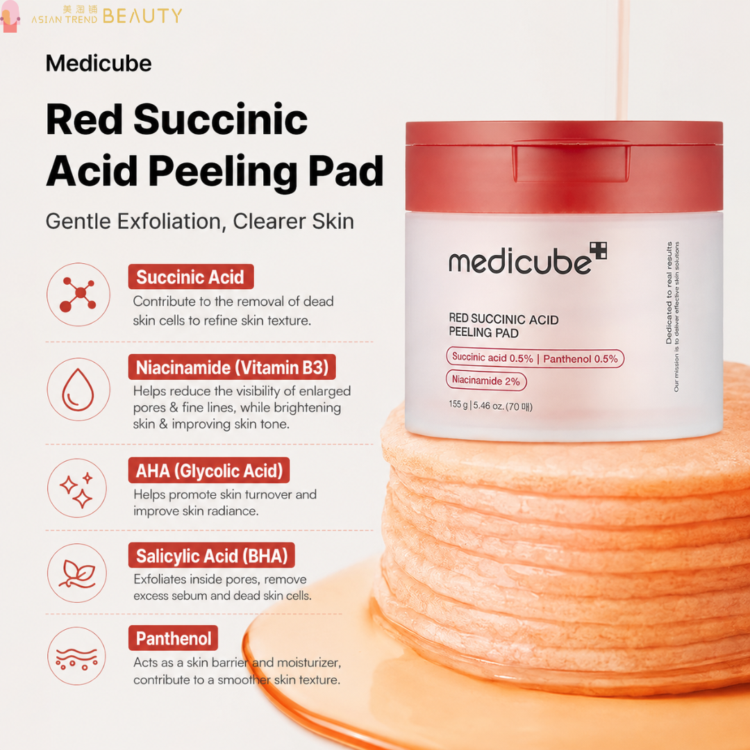 Medicube Red Succinic Acid Peeling Pad 70Pcs