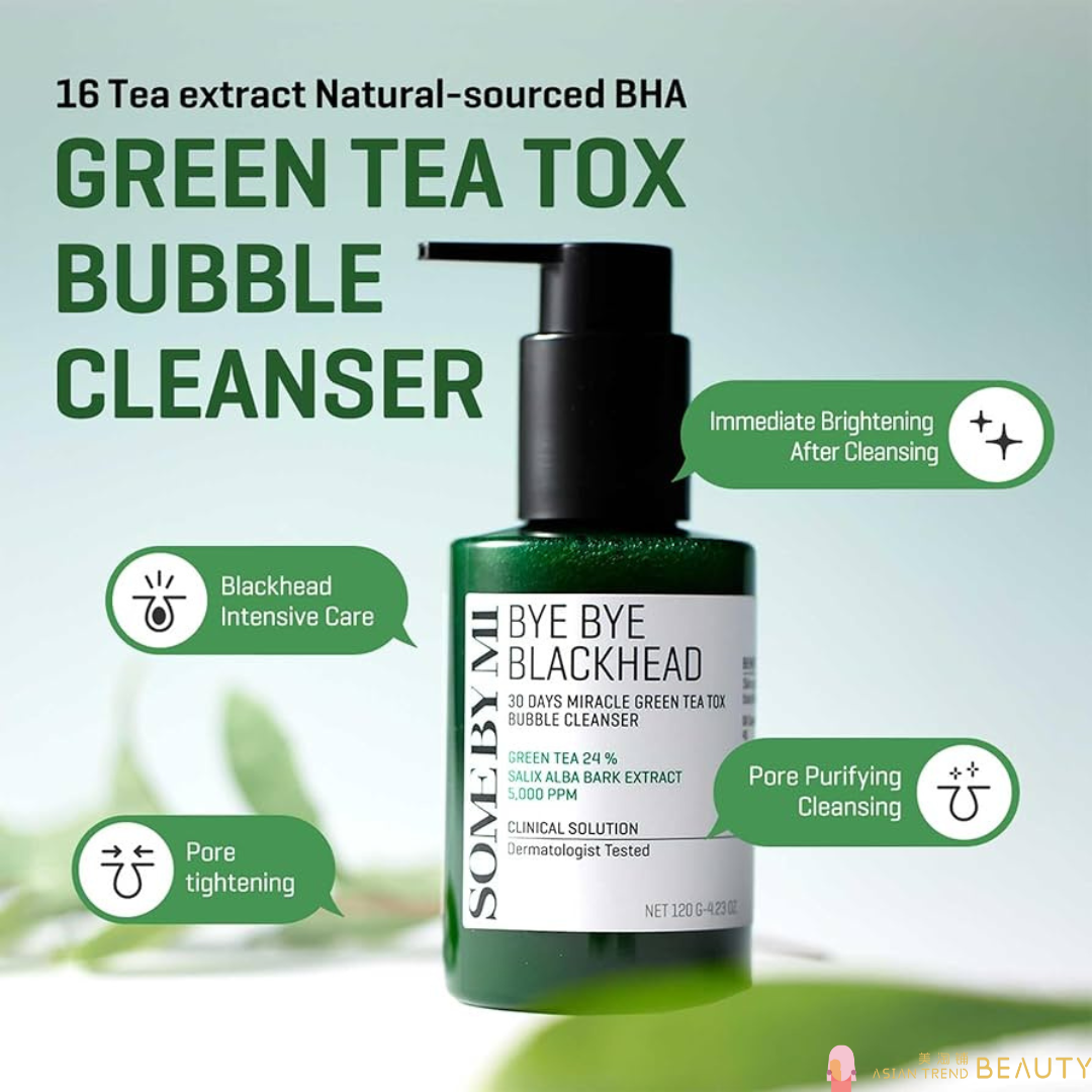 Some By Mi Bye Bye Blackhead Miracle Green Tea Tox Bubble Cleanser 120g