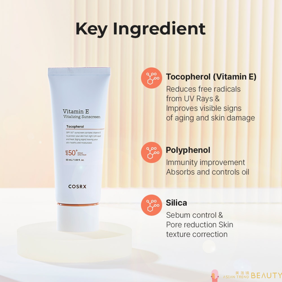 Cosrx Vitamin E Vitalizing sunscreen SPF50+ 50ml