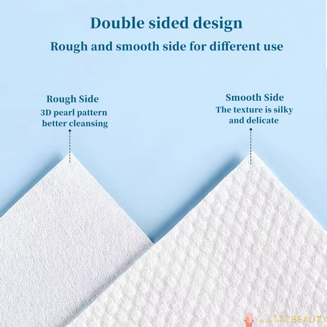 Wimarn Disposable Wet and Dry Cotton Face Towel 60Pcs Extra Thick