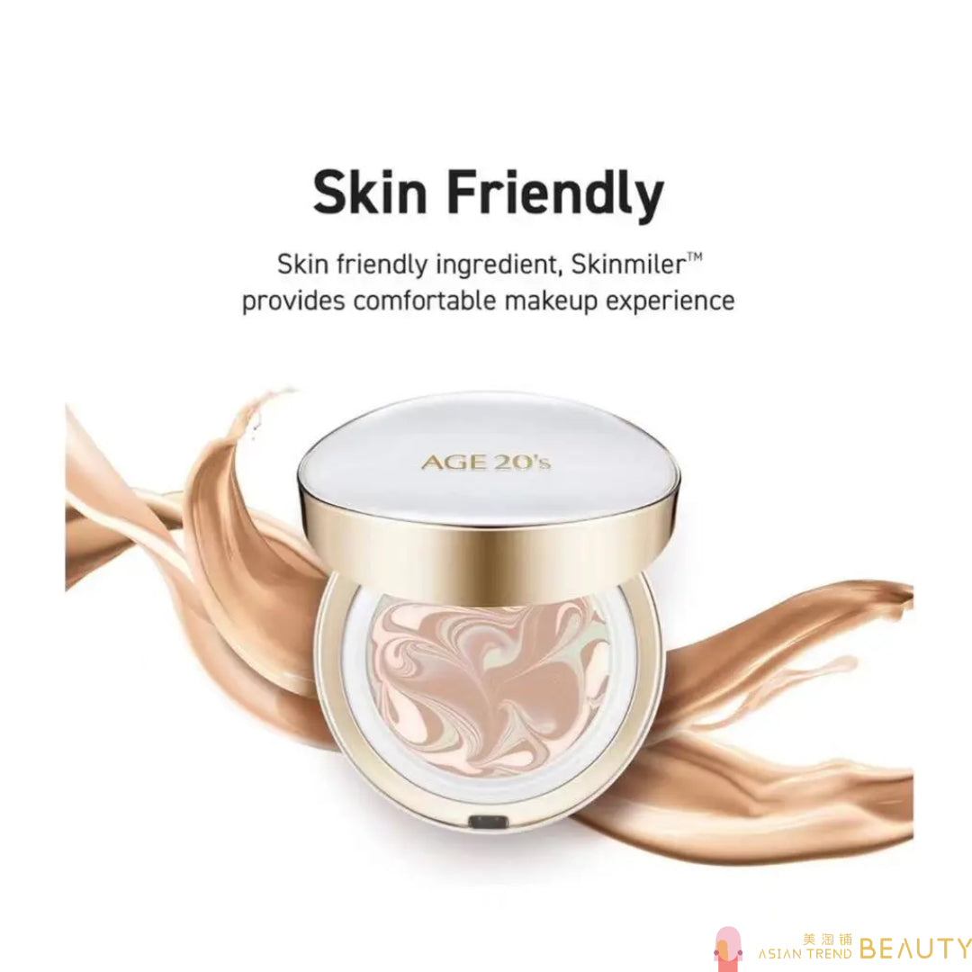 Age 20'S Signature Essence Cover Pact Longstay 21 Light Beige SPF50+ PA+++ 14g