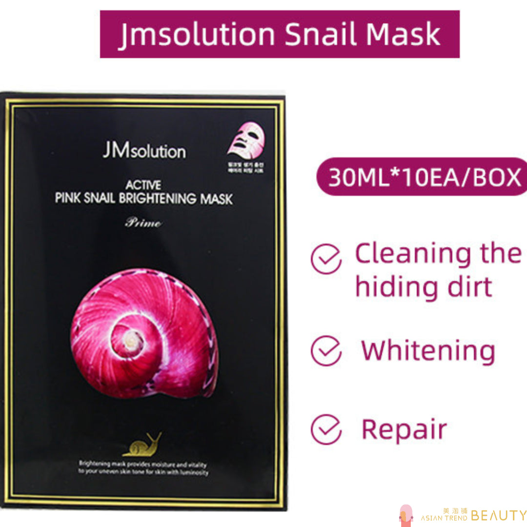 JM Solution Active Pink Snail Brightening Mask 10pcs