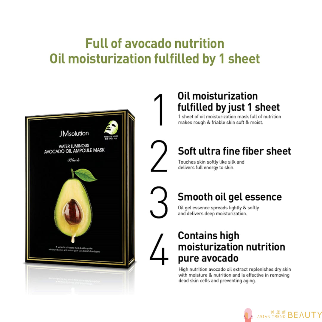 JM Solution Water Luminous Avocado Nourishing Mask 10pcs