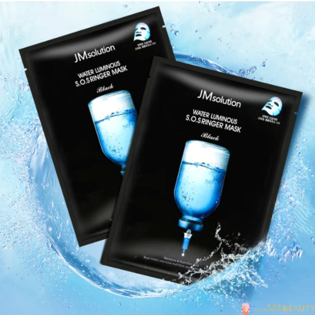 JM Solution Water Luminous S.O.S Ringer Mask Black 10pcs