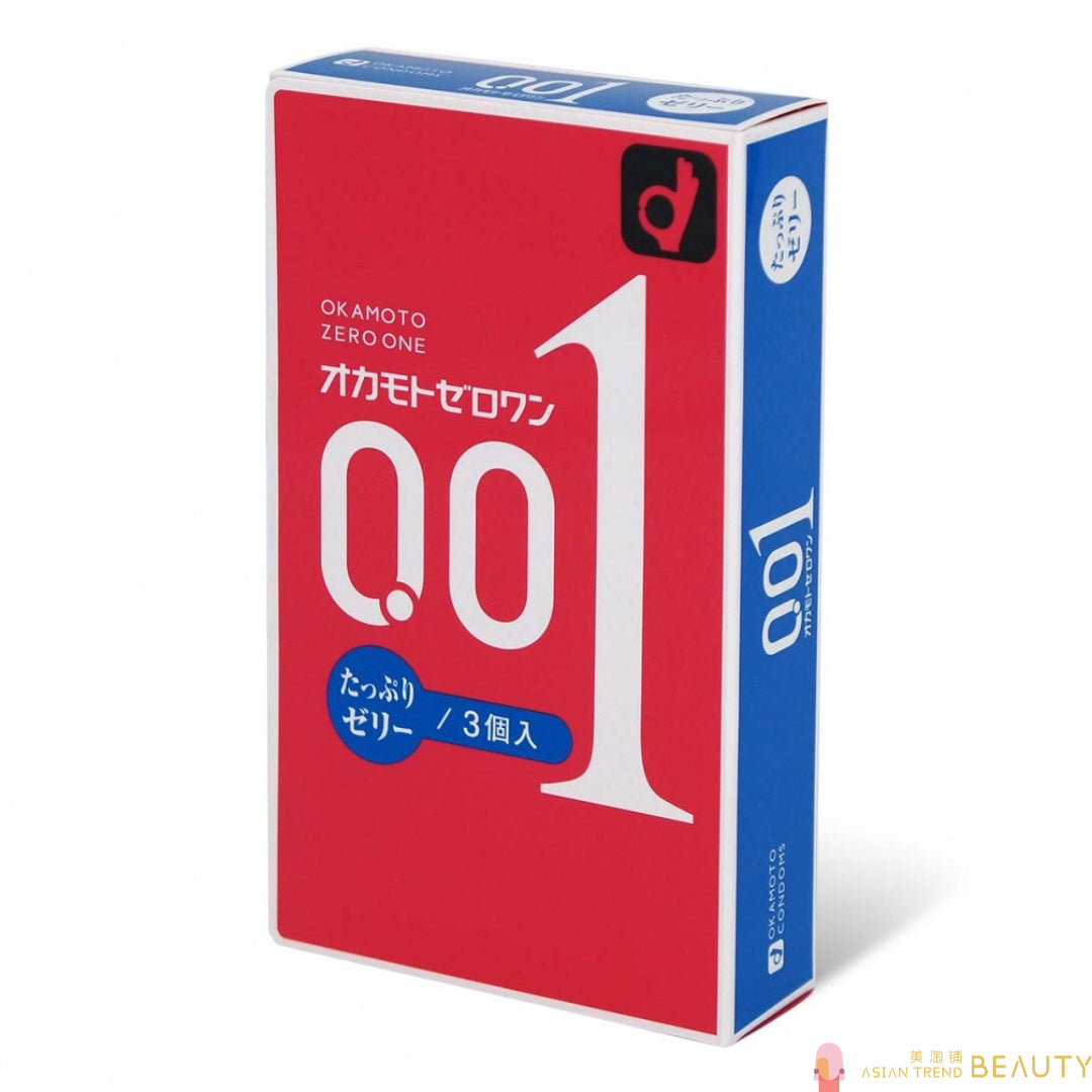 Okamoto Zero One 0.01mm Men Condoms Large Size 3 Pieces