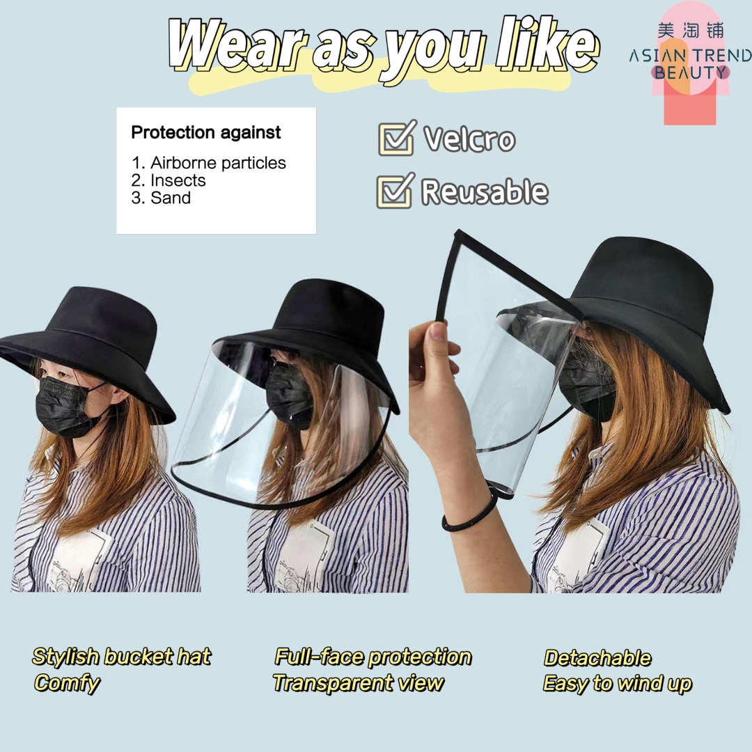 Bucket Hat with Protective Face Shield
