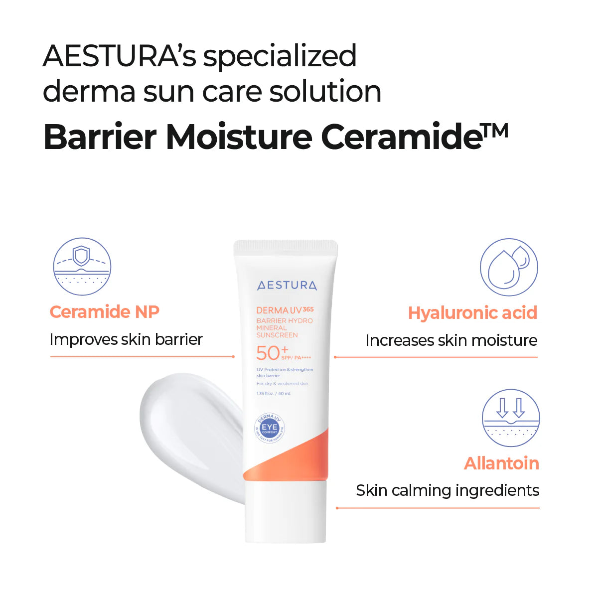 Aestura DERMA UV365 Barrier Hydro Mineral Sunscreen 40ml