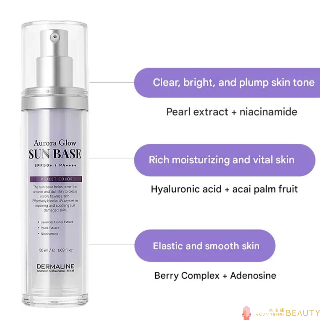 Dermaline Aurora Glow Sun Base Spf50+Pa++++ 50ml