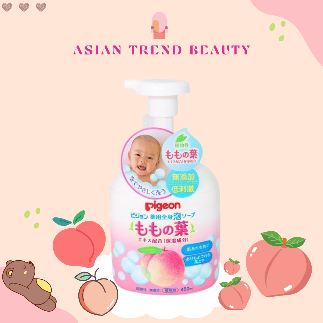 Pigeon Baby Peach Leaf Body Foam Wash 450ml