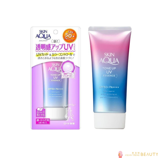 ROHTO SKIN AQUA TONE UP UV ESSENCE 80g SPF50+ PA++++ sunscreen lavender