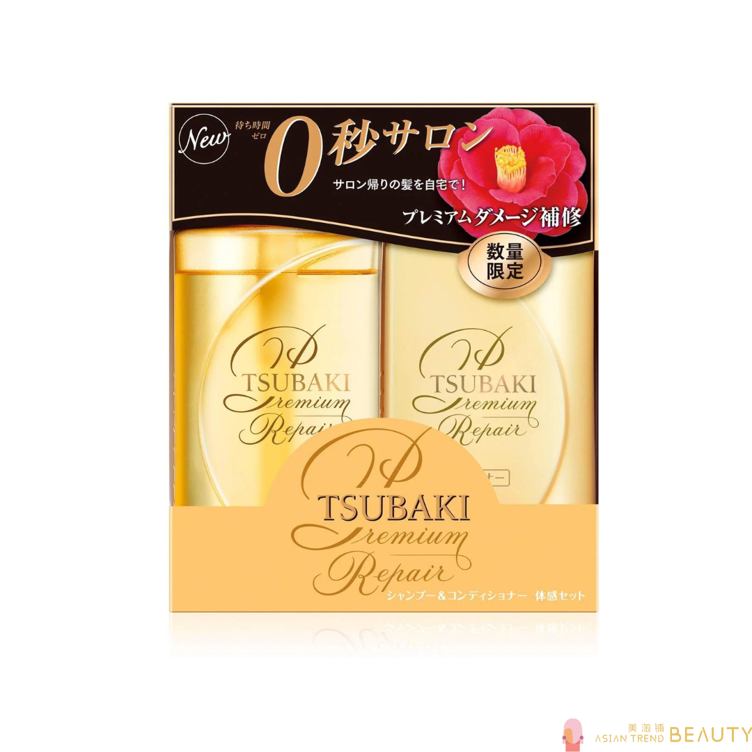 Shiseido Tsubaki Golden Premium Repair Hair Shampoo Conditioner Set 490ml+490ml