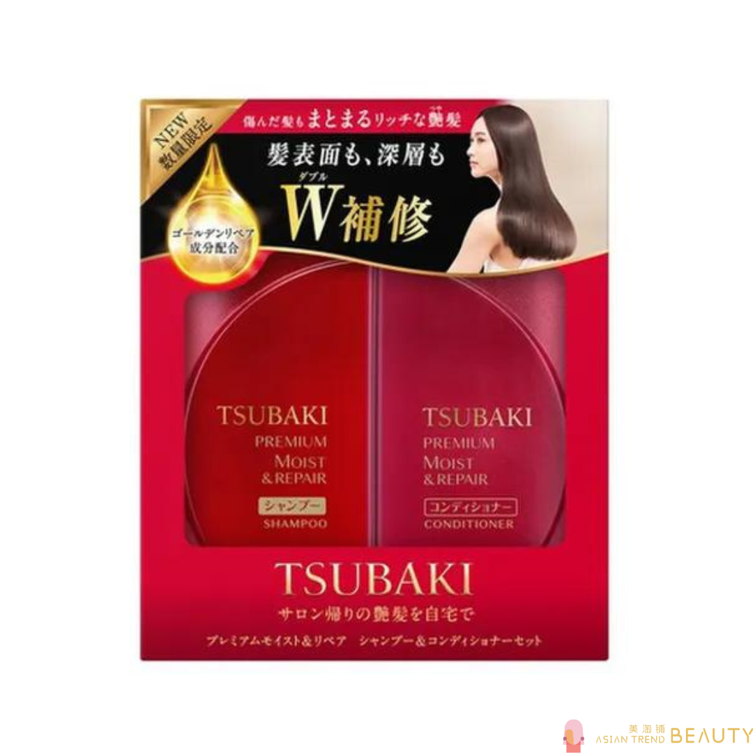 Shiseido Tsubaki Red Premium Moist Shampoo Conditioner Set 490ml＋490ml