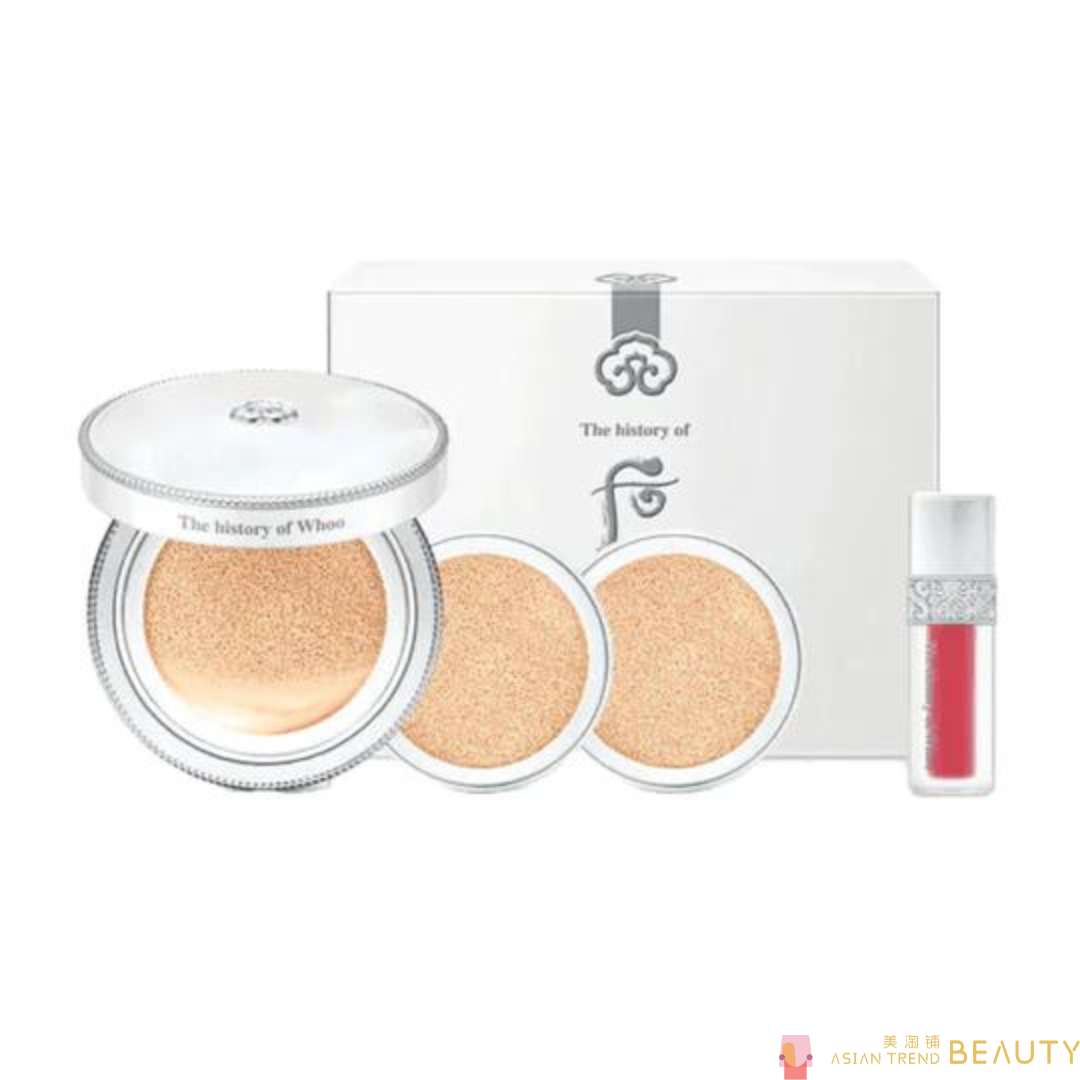 the history of whoo radiant white moisture cushion foundation special set