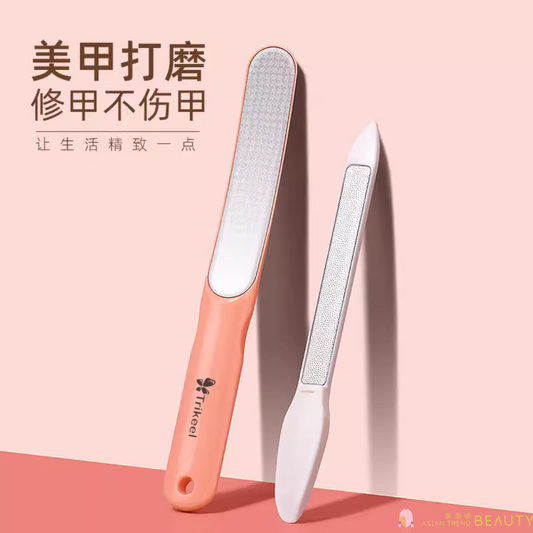 Wanfei curved plastic stainless steel nail file set