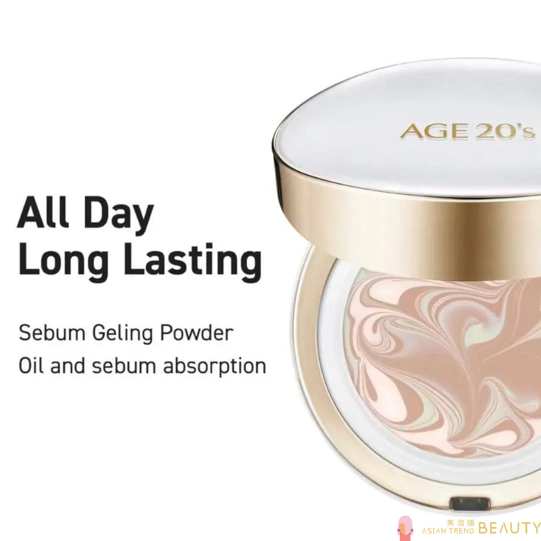 Age 20'S Signature Essence Cover Pact Longstay 21 Light Beige SPF50+ PA+++ 14g