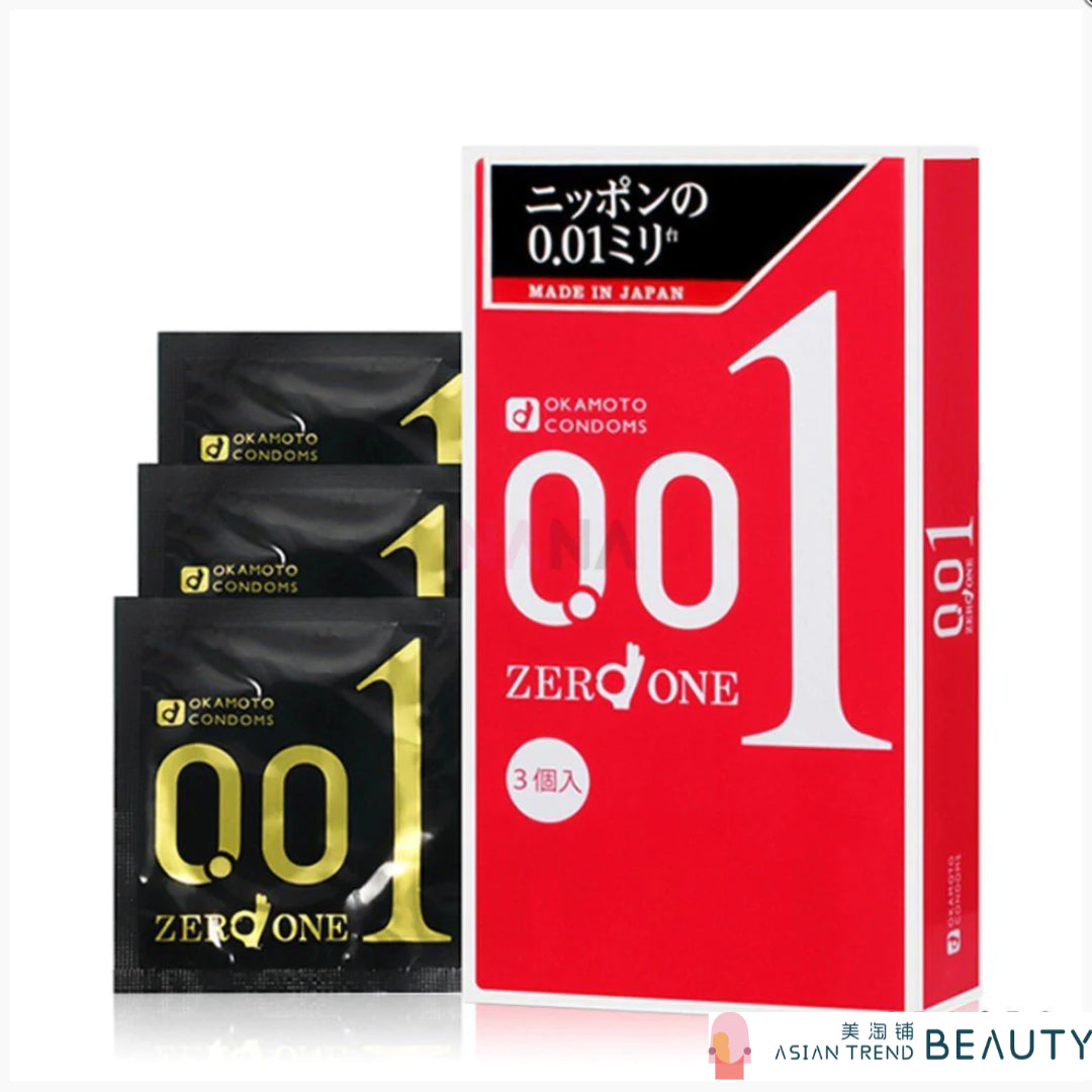 Okamoto Zero One 0.01mm Men Condoms Large Size 3 Pieces