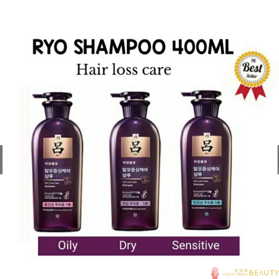 Ryo Shampoo Hair Loss Care Shampoo 400ml (Oily ,Dry ,Sensitive)