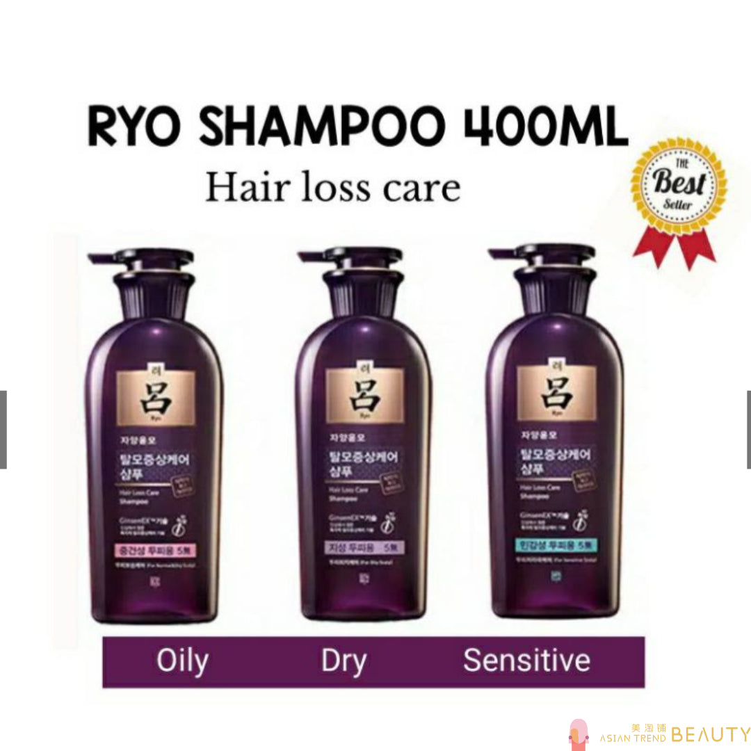 Ryo Shampoo Hair Loss Care Shampoo 400ml （Oily ，Dry ，Sensitive）