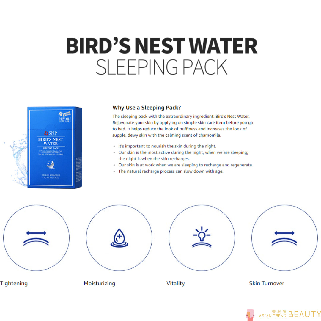 SNP Bird's Nest Water Sleeping Pack 20pcs