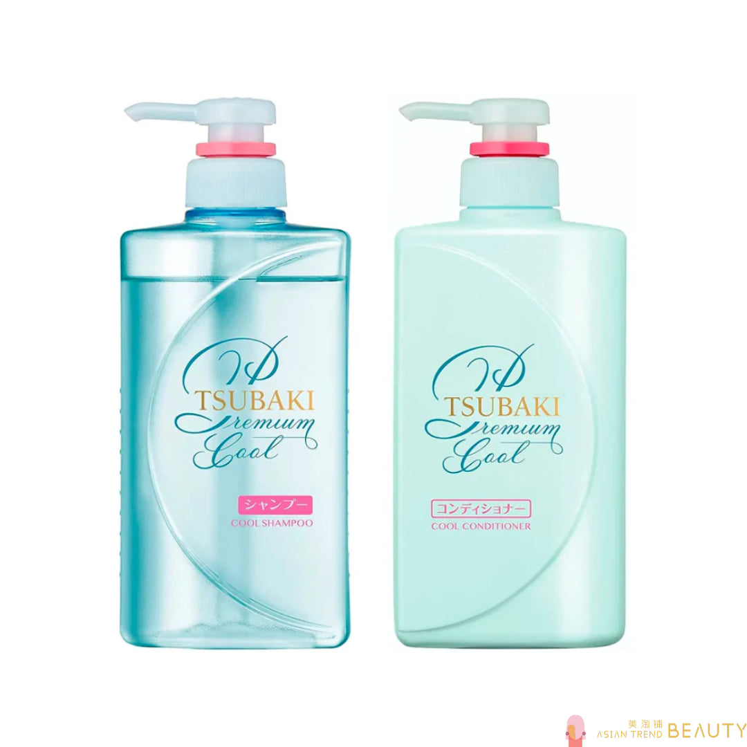 Shiseido Tsubaki Premium Cool Shampoo + Conditioner Set (490ml x 2)