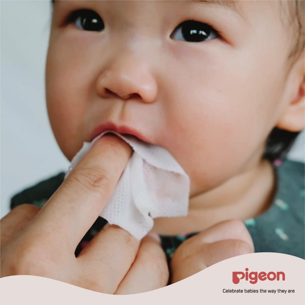 Pigeon Tooth Care Wipes 42pcs #Strawberry